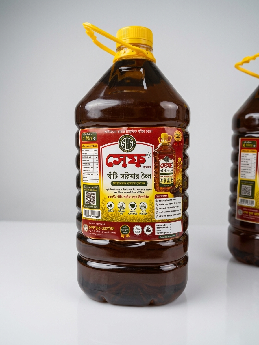 সেফ ওয়ান খাঁটি সরিষার তৈল (Pure Mustard Oil) 5 Litter
